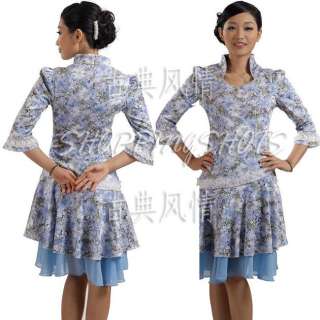 Chinese clothing qipao cheongsam gown dress 100473 multi colored size 