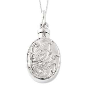    Sterling Silver Butterfly Ash Holder 18in Necklace Jewelry