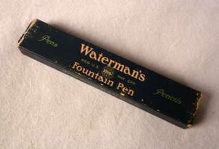 ANTIQUE WATERMANS FOUNTAIN PEN EARLY ORIGINAL BOX ONLY  