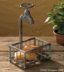   with a vintage water tap. This item is the Paper Towel Holder