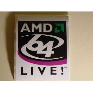  AMD 64 LIVE! Logo Stickers Badge for Laptop and Desktop 