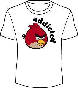 Angry Birds Addicted T Shirt Fun Game AB SM 5XL funny  