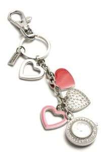 Montres de FLEUR Rhinestone Hearts Key Chain Watch $48  