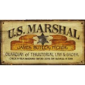  Vintage Western Signs   US Marshall Rustic Sign 