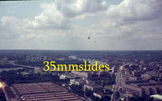 Org 1966 Slide Aerial View Washington DC & Bridge  