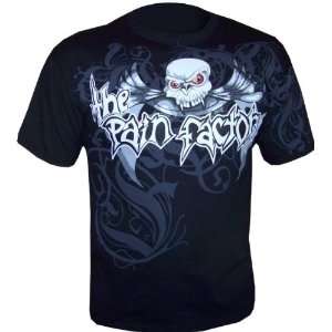  The Pain Factory Classic Fighter Black T Shirt (SizeXL 
