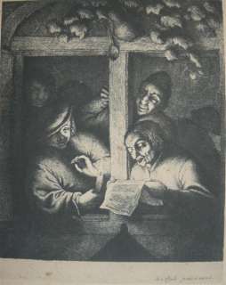 Adriaen van Ostade (1610 1685) The Singers Recorded Rare  