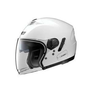 Nolan N43E N COM Solid Helmet, Metallic White, Primary Color White 