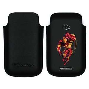  Iron Man Punching on BlackBerry Leather Pocket Case  