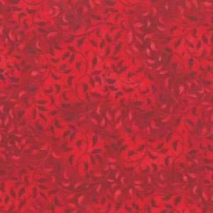  45 Wide Complements Climbing Vine Bright Red Fabric By 