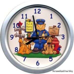 Police Policeman Cop Personalized Wall Clock  