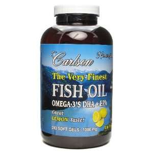  Carlson The Very Finest Fish Oil Omega 3s DHA & EPA   240 