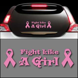 Fight Like A Girl Pink Breast Cancer decal sticker  