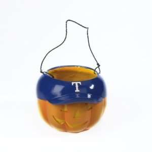  Texas Rangers MLB Halloween Pumpkin Candy Bucket (5.5 