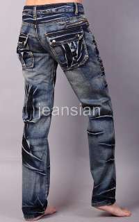 VVW Mens Italian Designer Jeans Denim Pant Stylish NEW W32/32 J009 