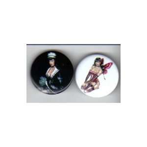 Bettie Page Pin / Button Set of 2