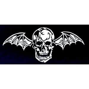   White Avenged Sevenfold Deathbat Vinyl Die Cut Decal. Automotive