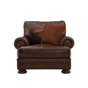 Foster Brown Leather Chair: Home & Kitchen