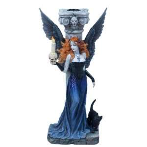   Figure Fantasy Angel holds Candle Display Story Gift