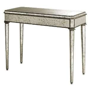    Currey & Co Antiqued Mirror Console Table