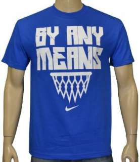  Nike Mens By Any Means Loose Fit Shirt Blue Clothing