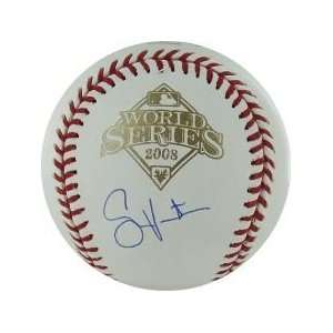  Shane Victorino Autographed/Hand Signed 2008 World Series 