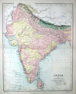 1870. CHAMBERS. India, Ceylon, Indochina, Indostan  