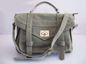 womens shoulder handbag purse Tote bag grey brown ALJ1  