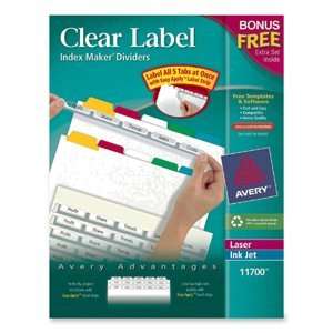  Avery Clear Label Index Maker Divider AVE11700 Office 