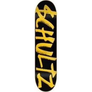  Slave Anthony Schultz Logo Black / Yellow Skateboard Deck 