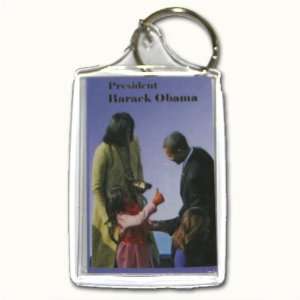  2x KeyChain Obama Inauguration with Family Pictures 