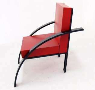 Aldo Rossi Parigi Chair Red and Black  