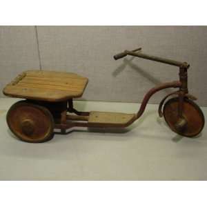  Antique 1900s Childs Combination Bicycle Scooter Cart 