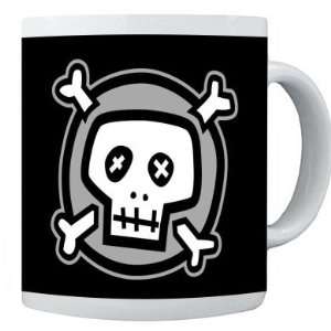   Cartoon Skull and Bones Photo Quality 11 oz Ceramic Coffee Mug cup
