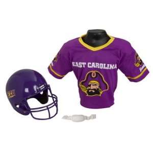   Pirates ECU NCAA Football Helmet & Jersey Top Set