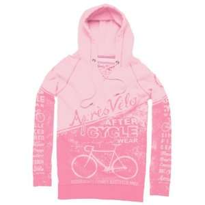    Vintage Pink Bicycle Hoodie Womens Apres Velo 