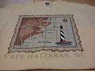 CAPE HATTERAS North Carolina Map T Shirt Womens Medium