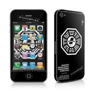 Dharma Black Design Protective Skin Decal Sticker for Apple iPhone 4 
