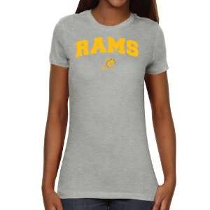  VCU Rams Ladies Ash Logo Arch Slim Fit T shirt Sports 