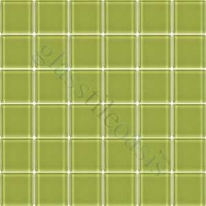  Granny Smith Apple 1 x 1 Green Crystile Solids Glossy 
