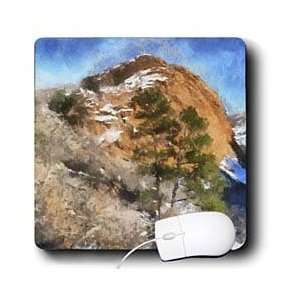   Mountains Tree and Large Rock Face Mountain   Mouse Pads Electronics