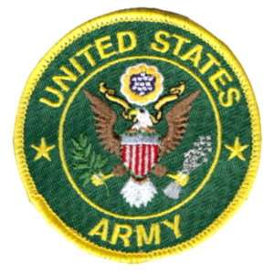 US ARMY Military LARGE Veteran Vet Round Biker Patch  