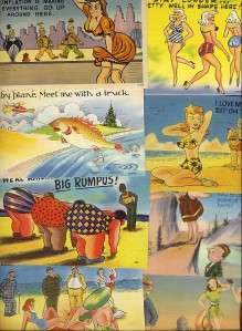 Big Dealer Lot 75 Huge Dealer Lot Linen COMIC Funny Postcards