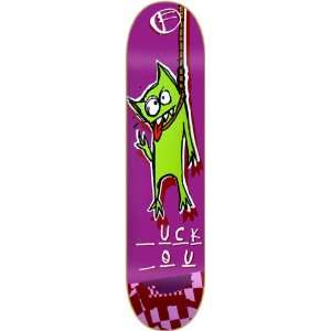  Foundation Yuck Fou Hangman Skateboard Deck   8.0 Purple 