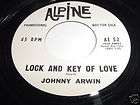 JOHNNY ARWIN   LOCK & KEY OF LOVE ALPINE AE 52 RARE 45