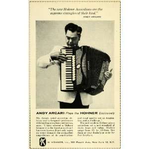   Accordions Andy Arcari Musician   Original Print Ad