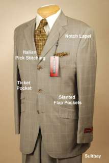 46L Suit STEVE HARVEY SUPER120 Gold Mens Suits H60  