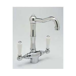   Country Kitchen Lead Free Compliant Double Handle Bar Faucet with Met