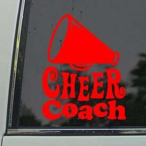  Cheer Coach Red Decal Car Truck Bumper Window Red Sticker 