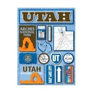   Setters Dimensional Stickers 4.5X6 Sheet   Utah Utah